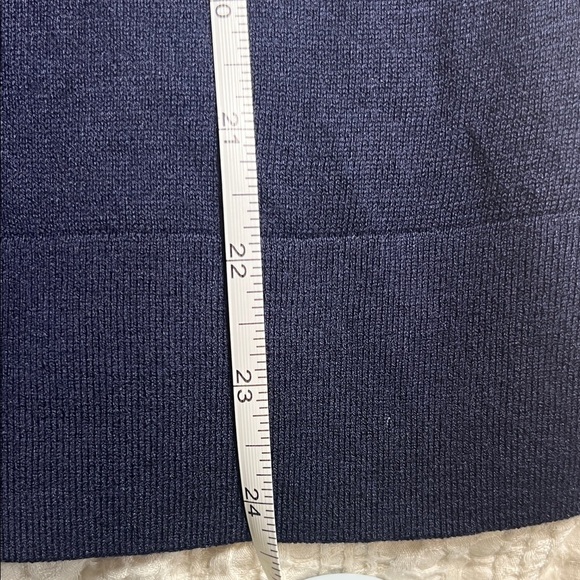 LOFT Deep Blue Button-Up Cardigan - Picture 4 of 7